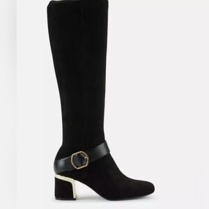 DKNY Womens Caira Microsuede Knee-High Boots Black NEW IN BOX